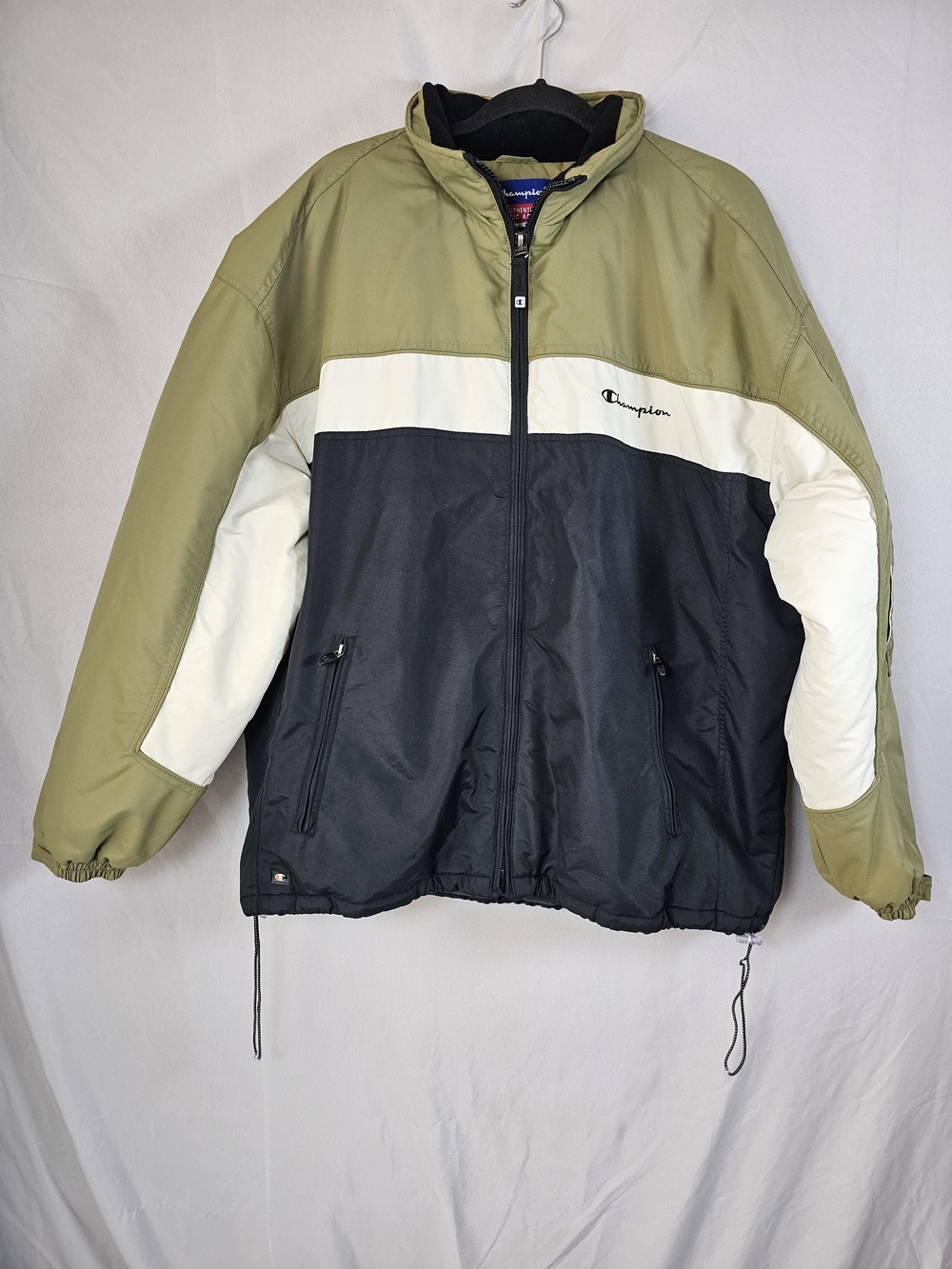 Vintage Champion Authentic Men’s Colorblock Puffer Jacket Sz XL‎